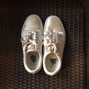 “Old Skool” Blush Satin Vans